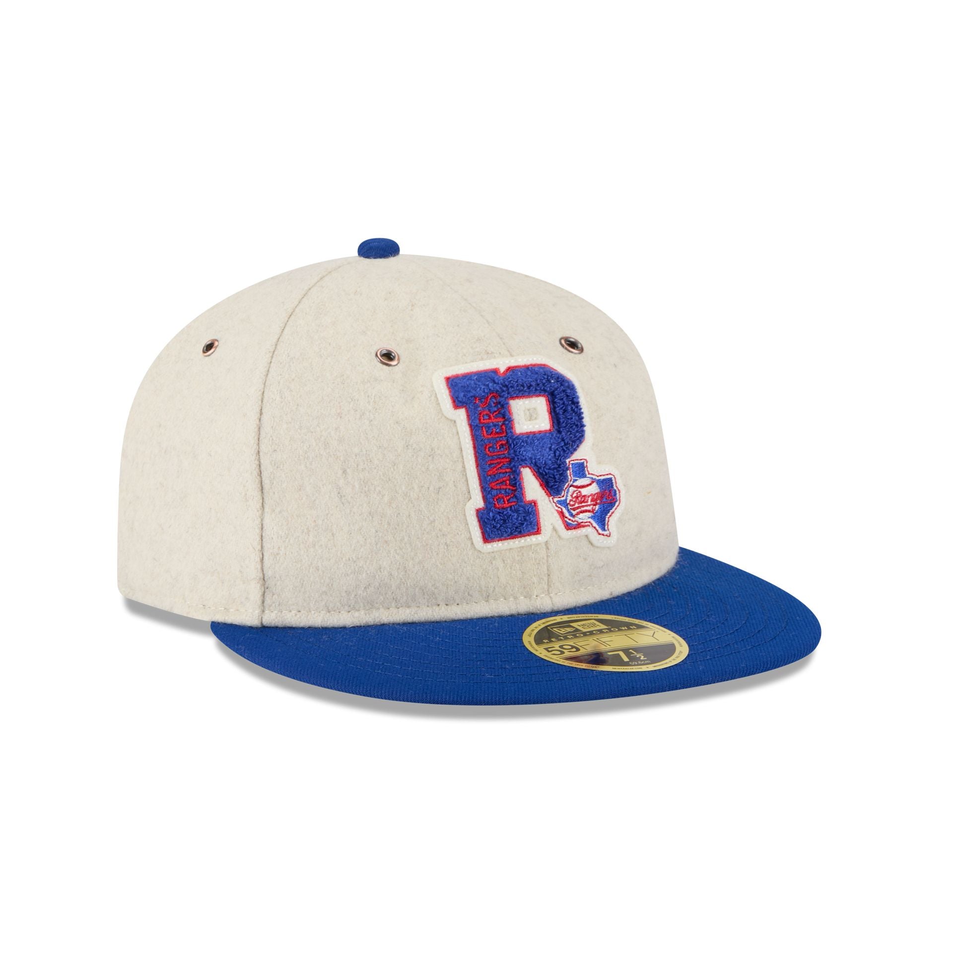 Texas Rangers Wool Letterman Retro Crown 59FIFTY Fitted Hat - Image 3