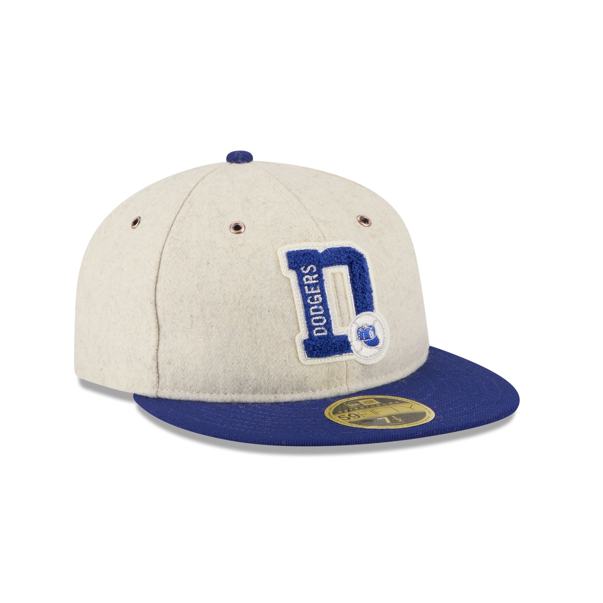 Brooklyn Dodgers Wool Letterman Retro Crown 59FIFTY Fitted Hat - Image 3
