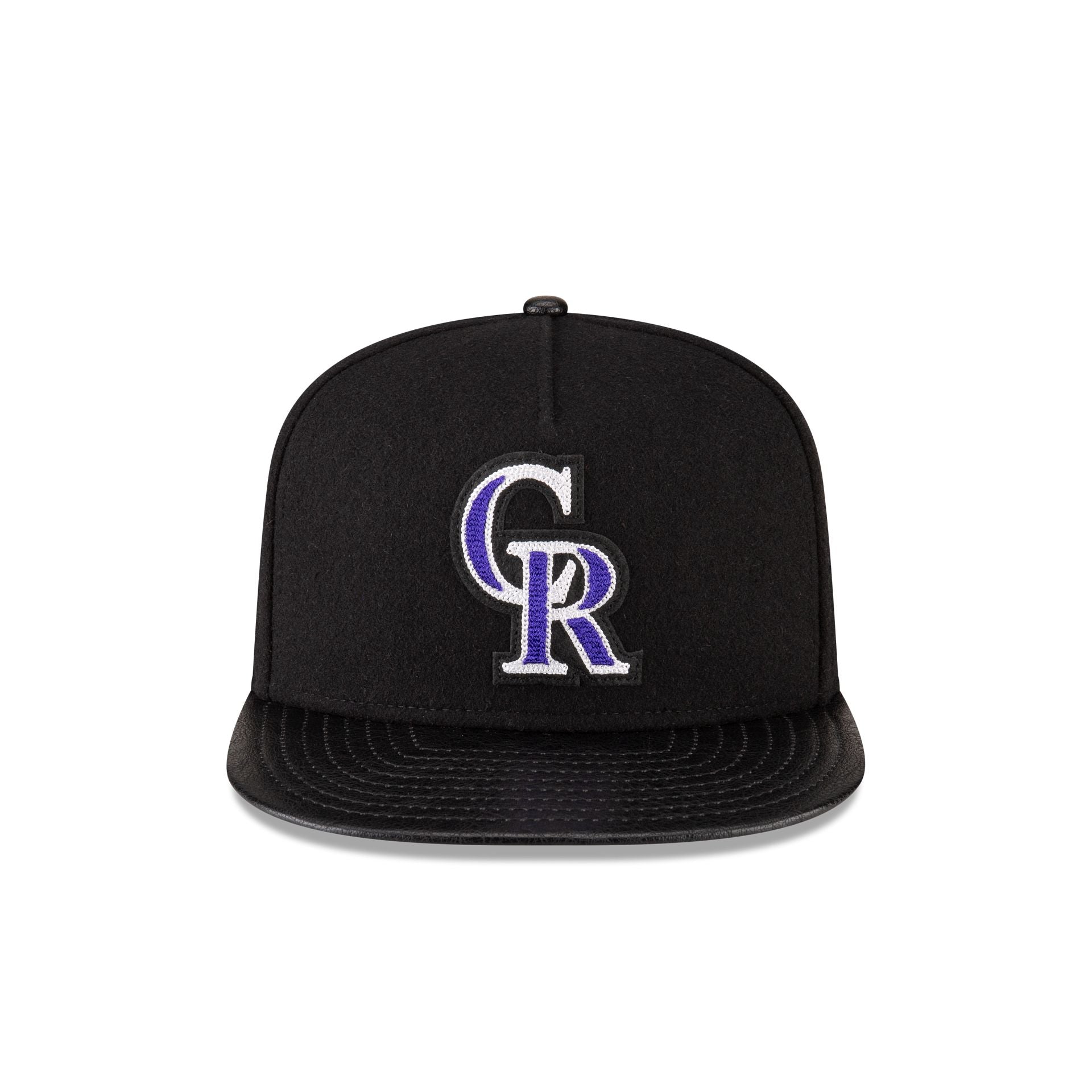 Colorado Rockies Wool Letterman 9FIFTY A-Frame Snapback Hat - Image 2