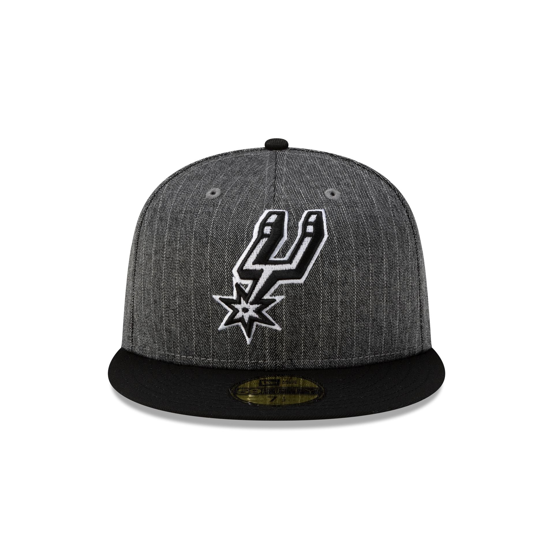Just Caps Black Pinstripe San Antonio Spurs 59FIFTY Fitted Hat - Image 2