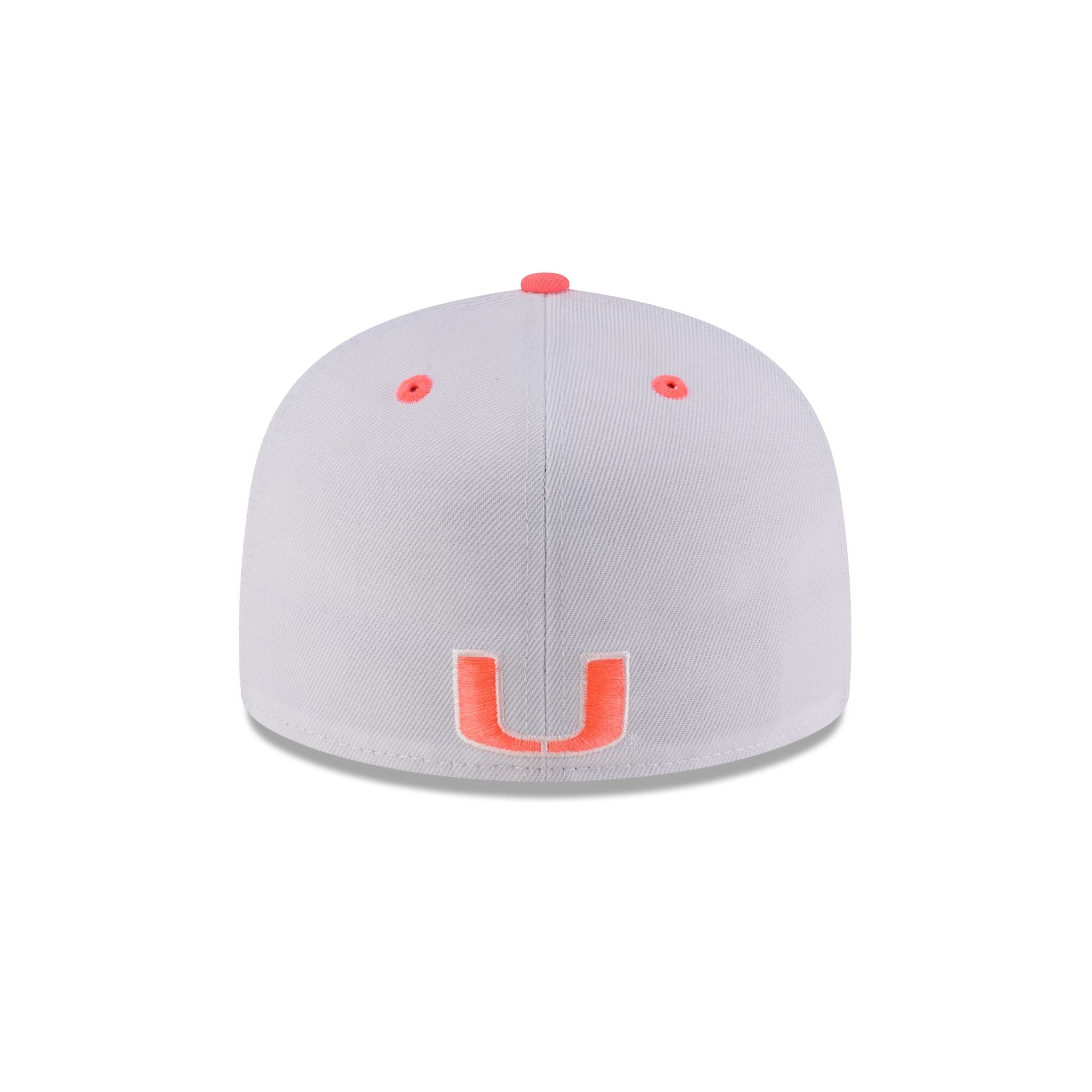 Miami Hurricanes Chrome Pink 59FIFTY Fitted Hat - Image 6