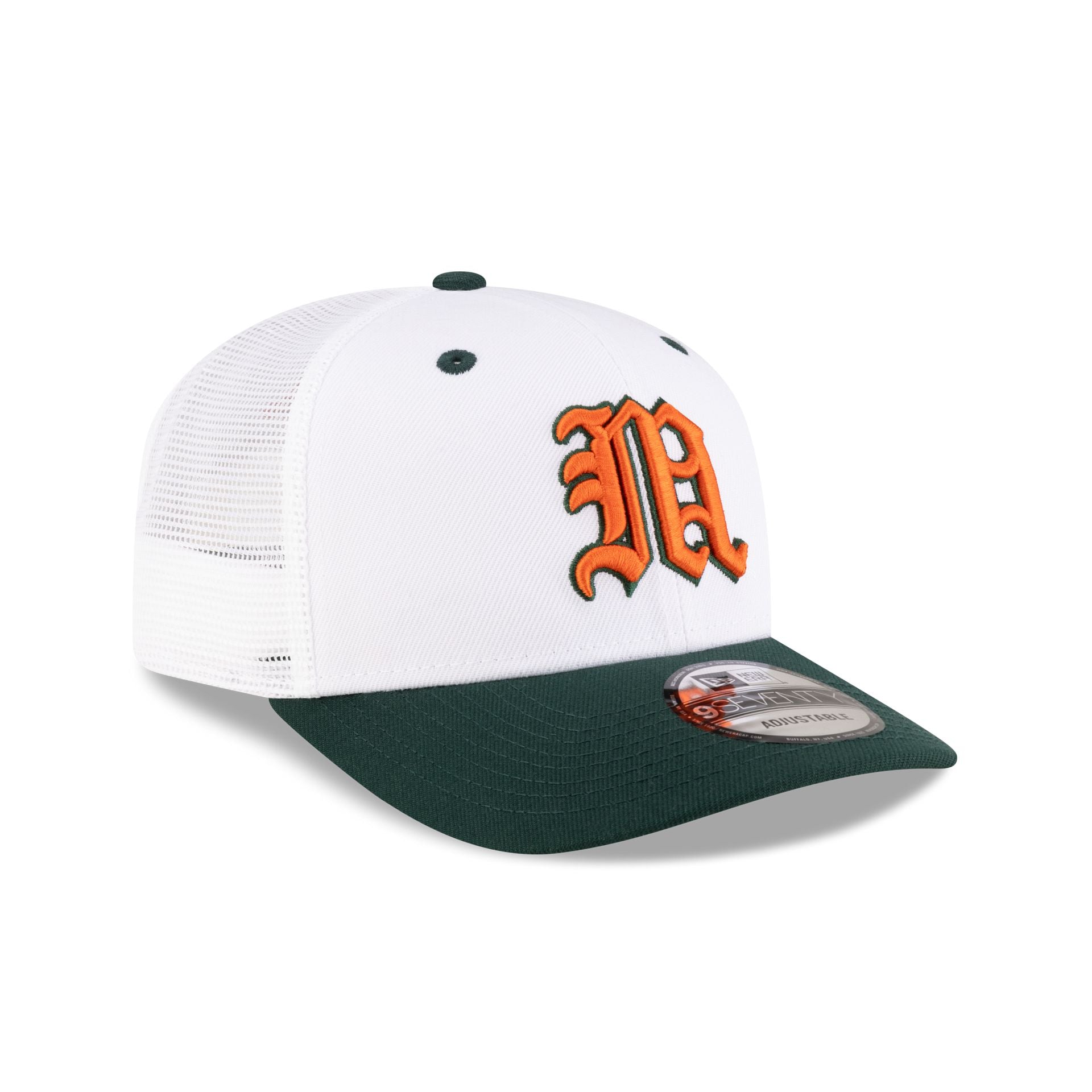 New Era x adidas Miami Hurricanes White 9SEVENTY Trucker Hat - Image 3