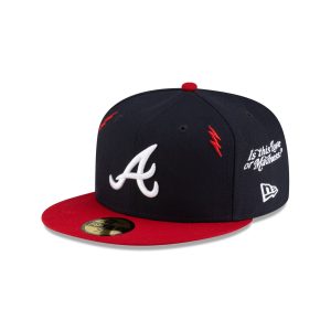 Diet Starts Monday x Atlanta Braves Lightening Bolts 59FIFTY Fitted Hat