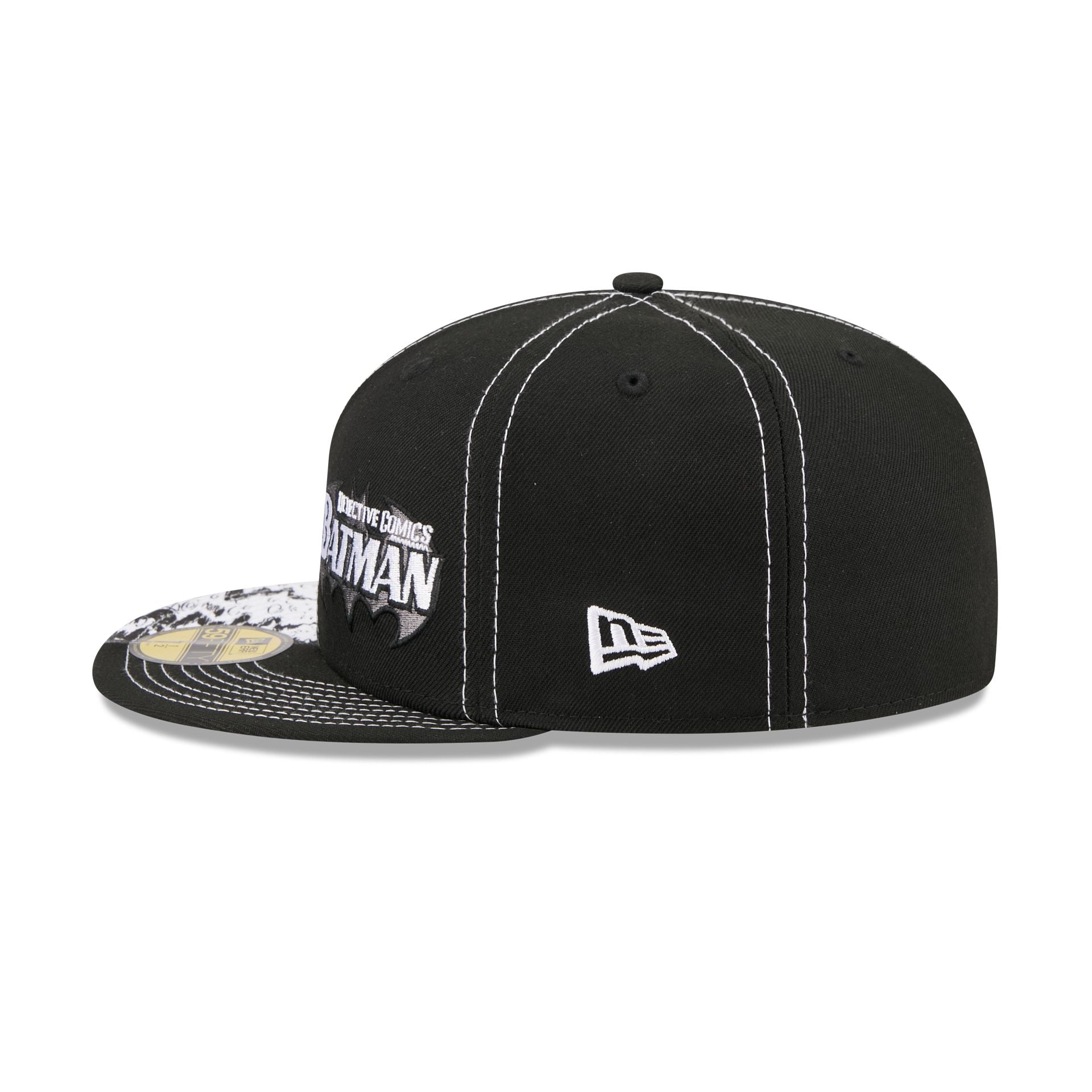 Batman Black and White Comic 59FIFTY Fitted Hat - Image 4