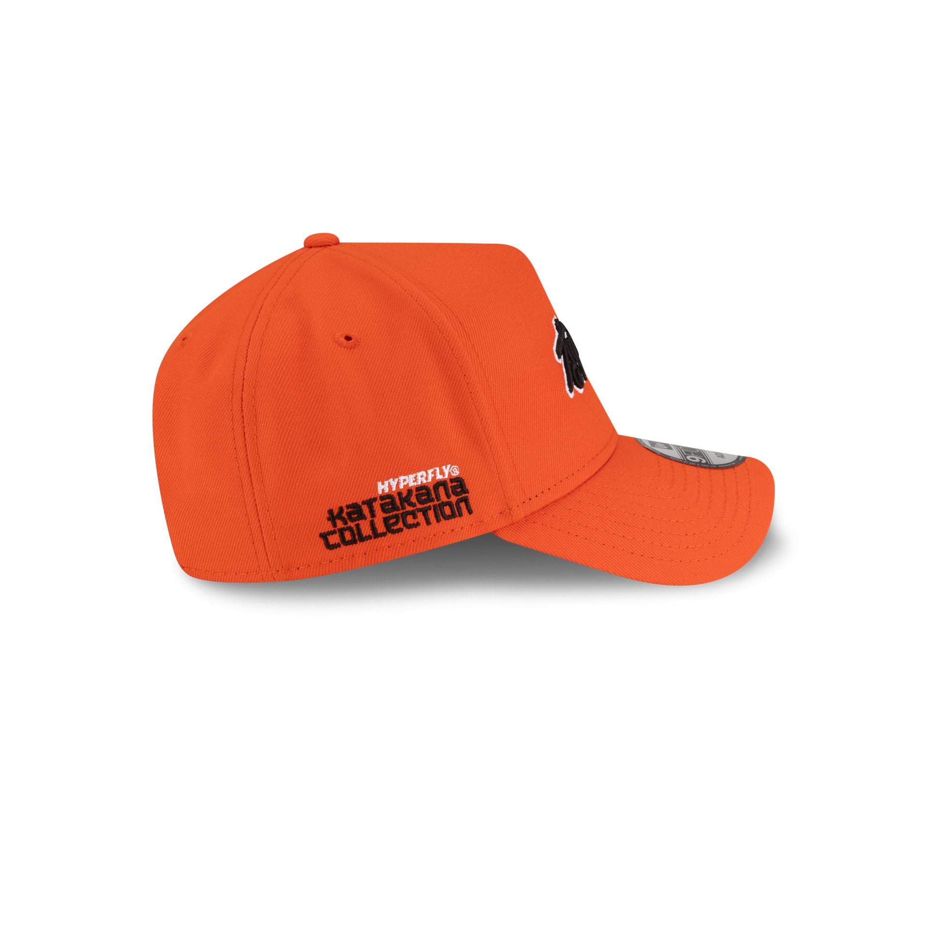 Hyperfly Katakana x Baltimore Orioles Orange9FORTY A-Frame Snapback Hat - Image 4
