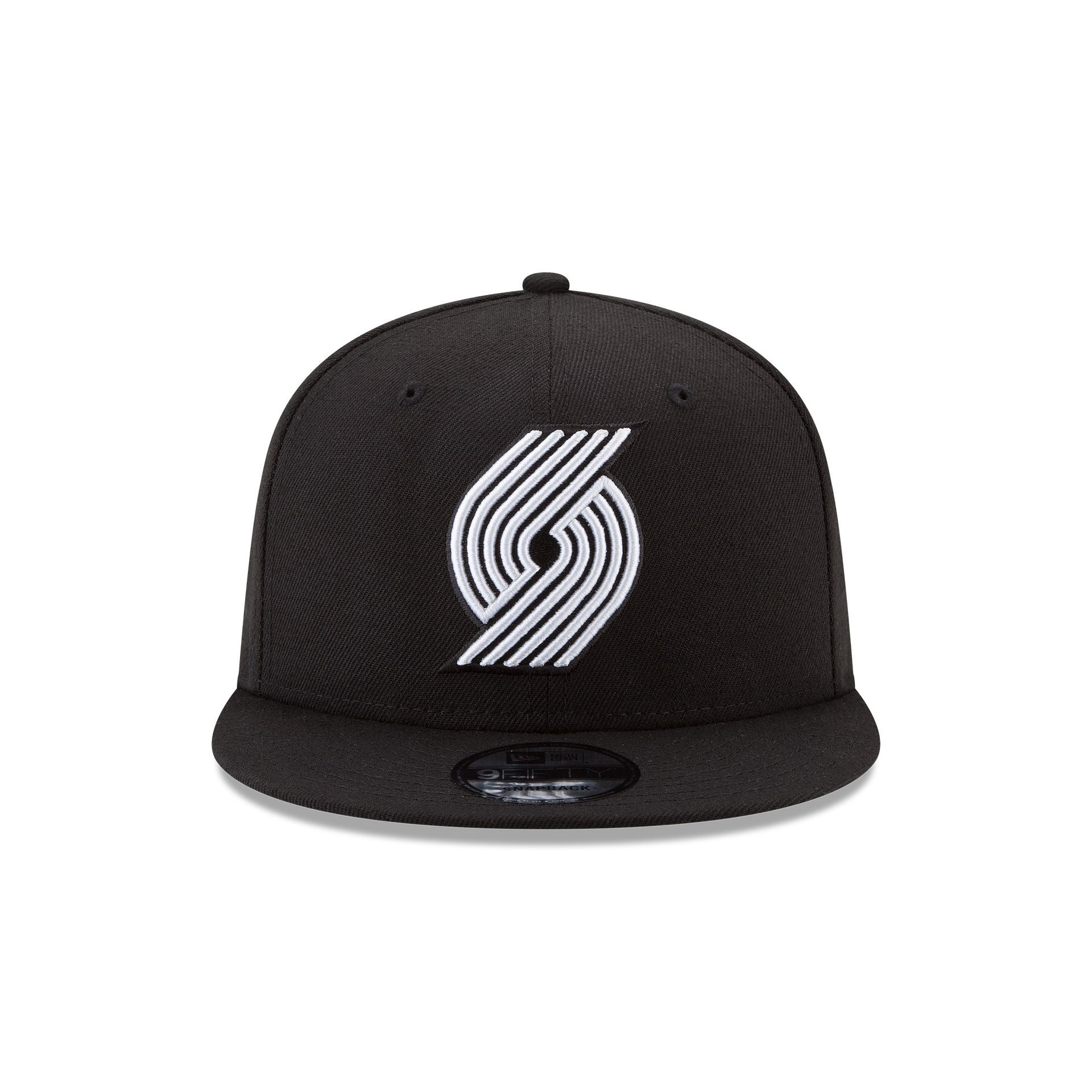Portland Trail Blazers Basic Black & White 9FIFTY Snapback Hat - Image 2