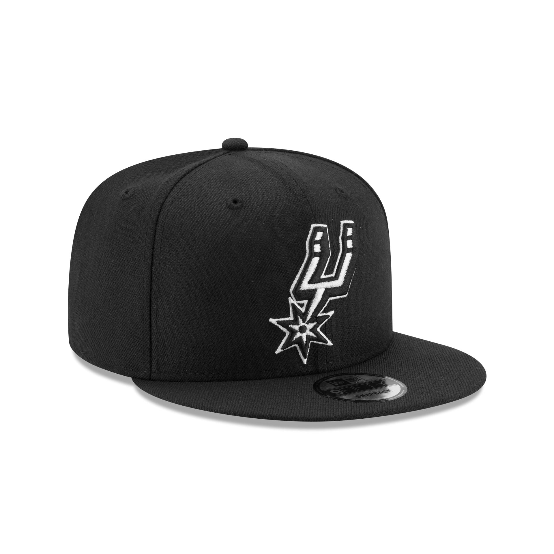 San Antonio Spurs Basic Black & White 9FIFTY Snapback Hat - Image 3