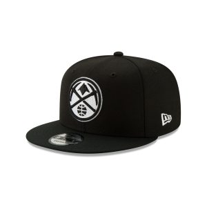 Denver Nuggets Basic Black & White 9FIFTY Snapback Hat
