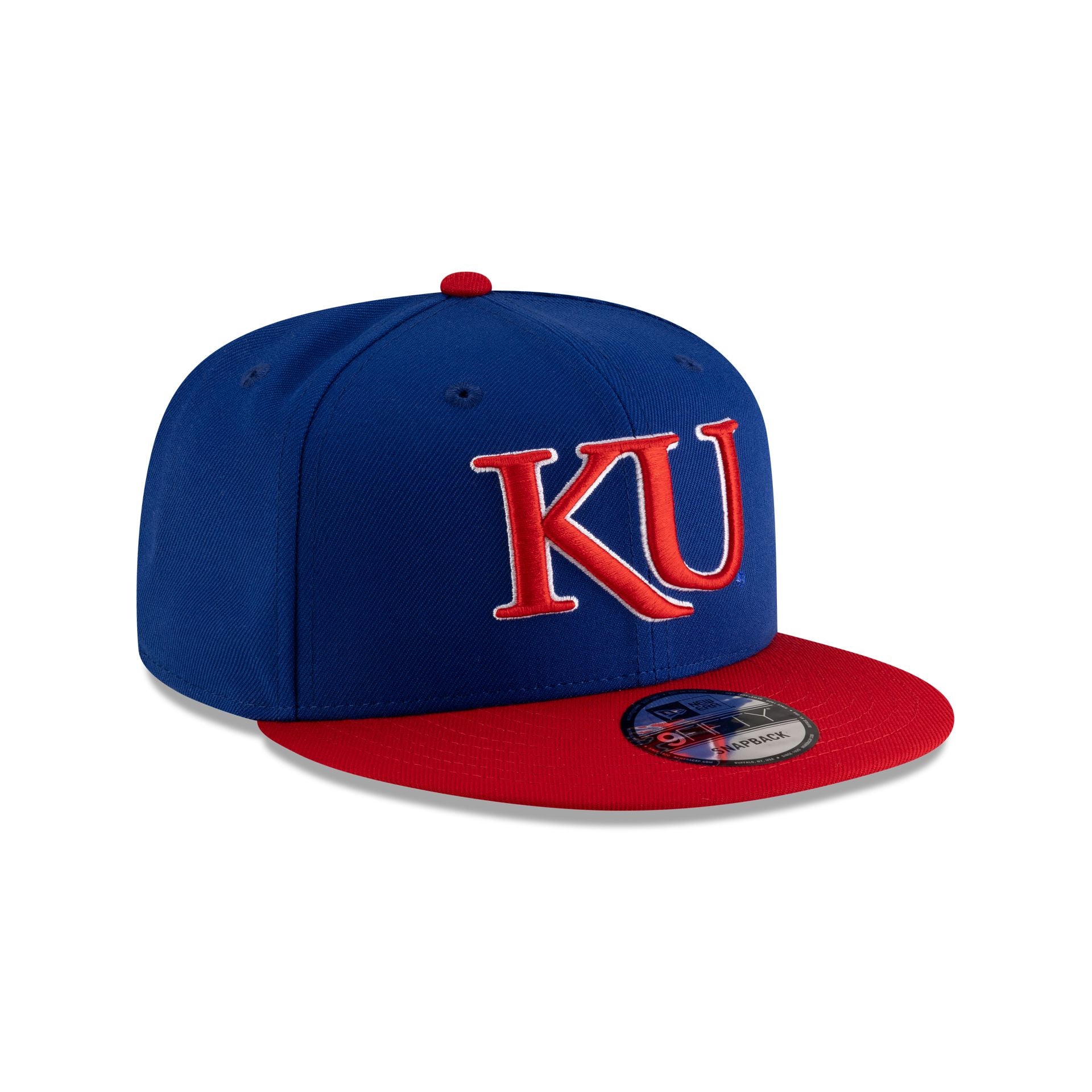 Kansas Jayhawks Royal Scarlet 9FIFTY Snapback Hat - Image 3