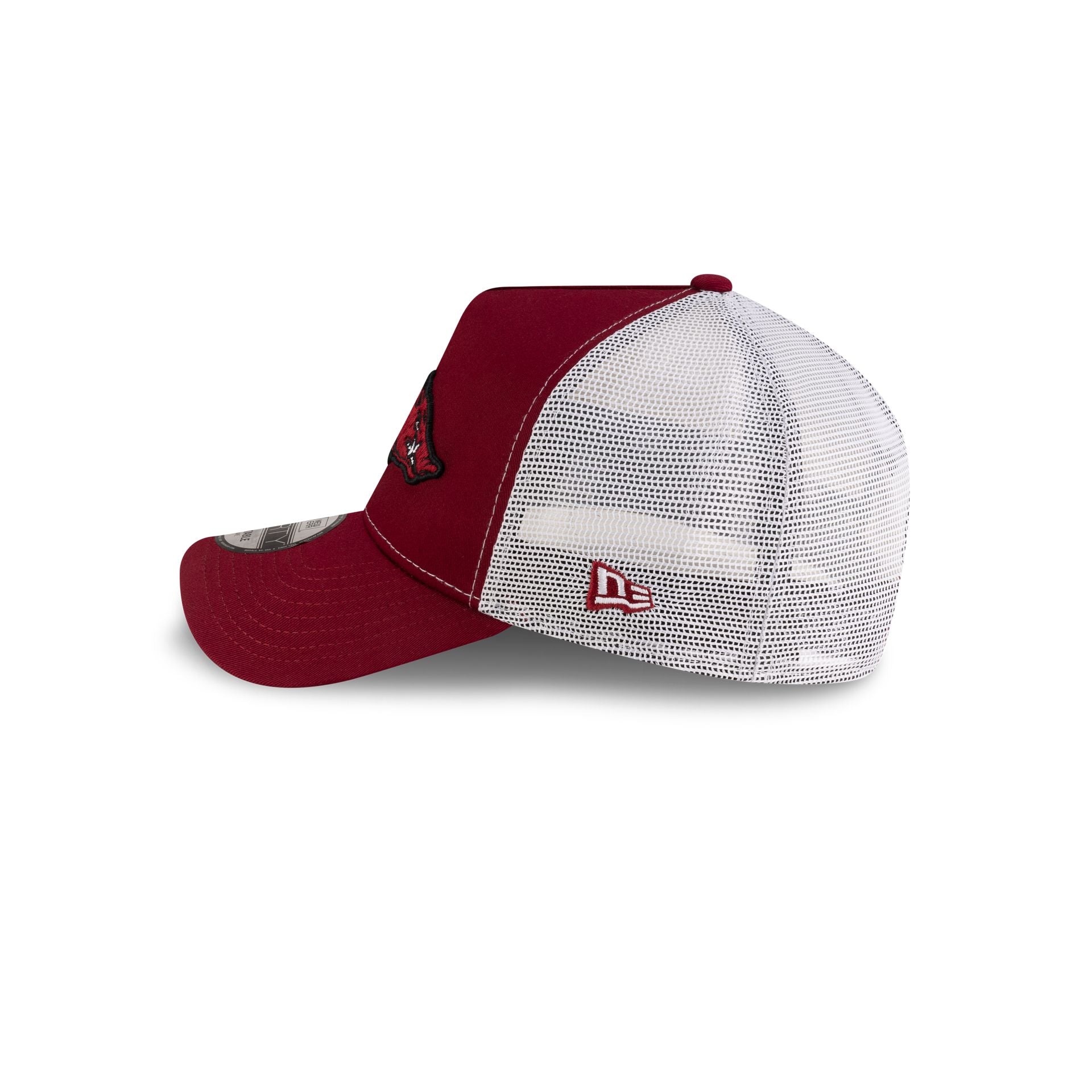 Arkansas Razorbacks Cardinal White 9FORTY A-Frame Trucker - Image 4