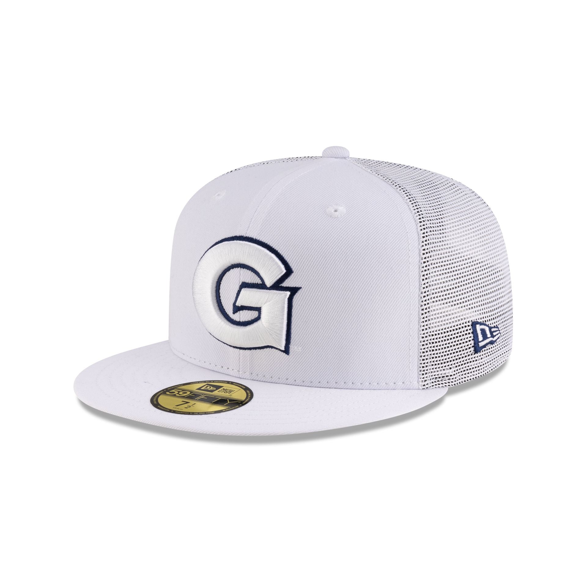 Georgetown Hoyas White 59FIFTY Fitted Trucker Hat