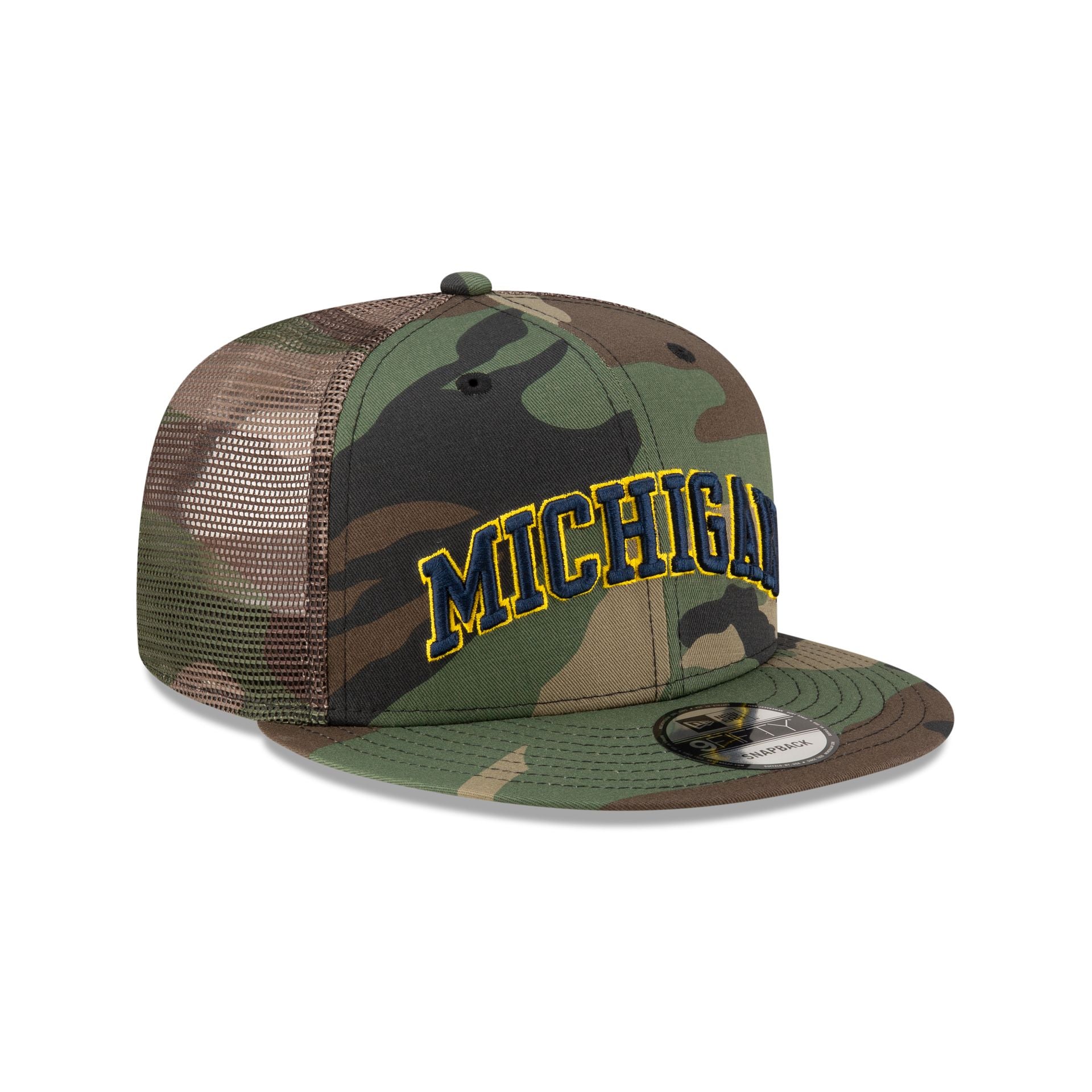 Michigan Wolverines Camo 9FIFTY Trucker Hat - Image 3
