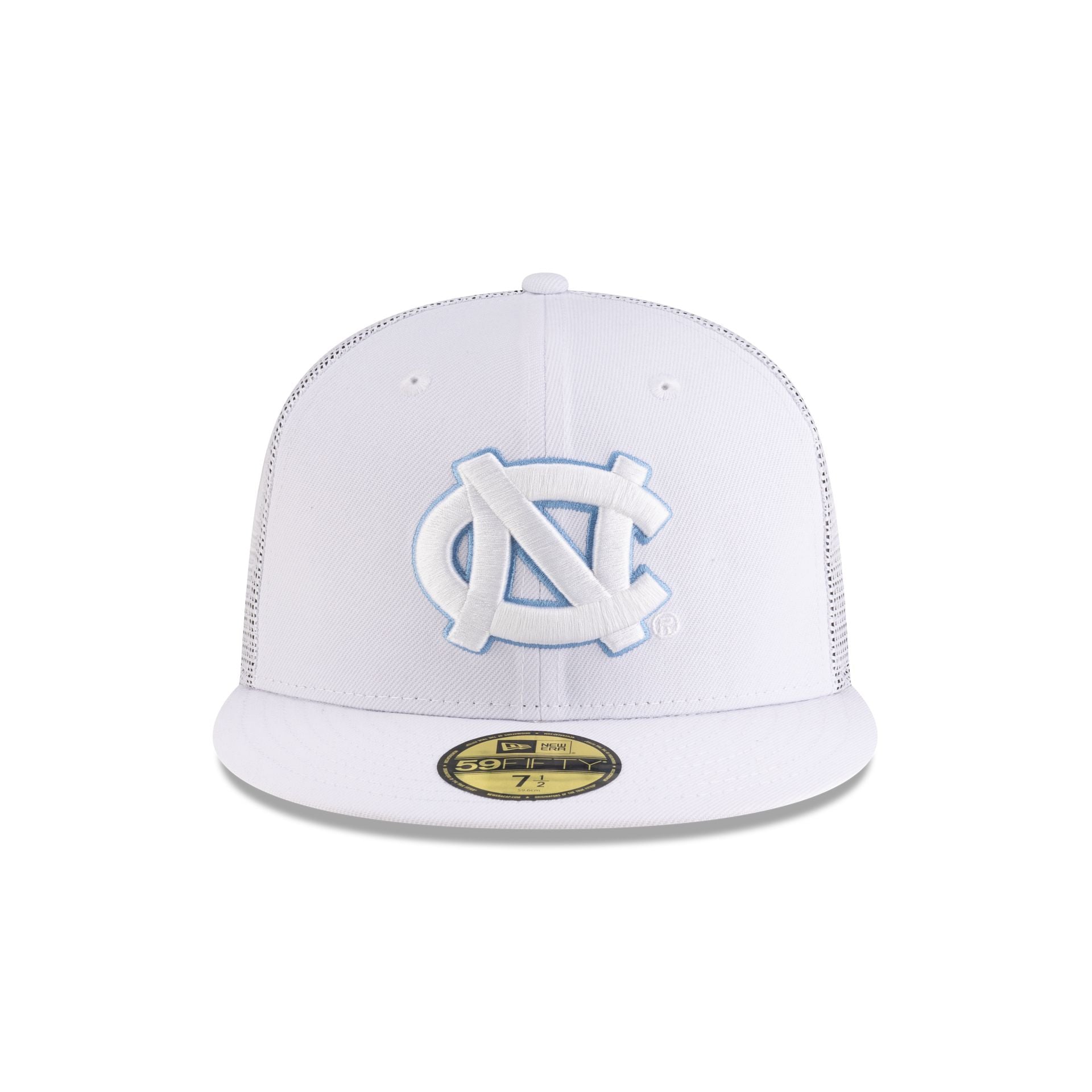 North Carolina Tar Heels White 59FIFTY Fitted Trucker Hat - Image 2