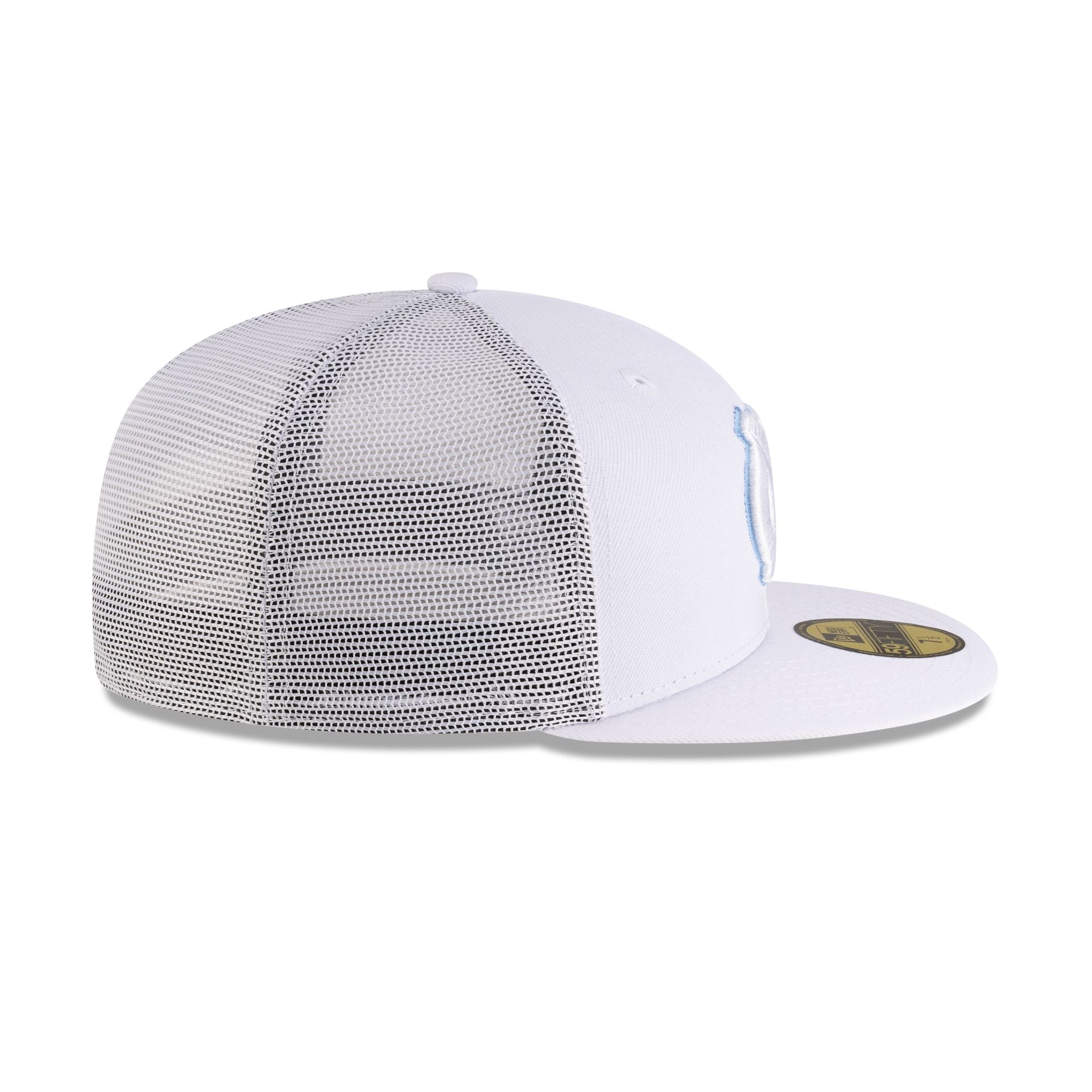 North Carolina Tar Heels White 59FIFTY Fitted Trucker Hat - Image 5