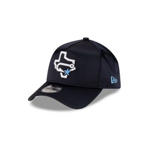 Corpus Cristi Hooks Navy Satin 9FORTY A-Frame Snapback Hat
