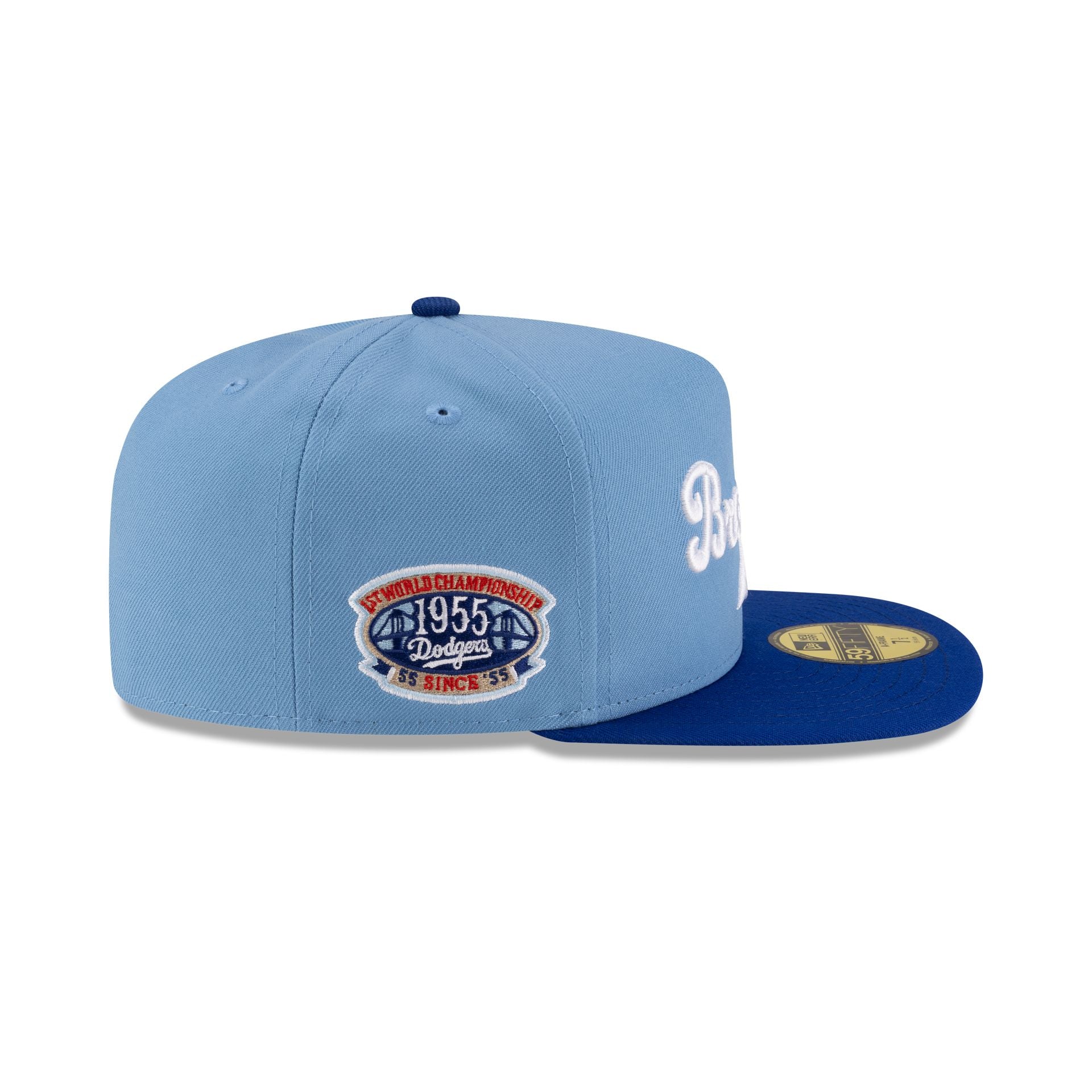 Just Caps Sky Blue Brooklyn Dodgers 59FIFTY A-Frame Fitted Hat - Image 4
