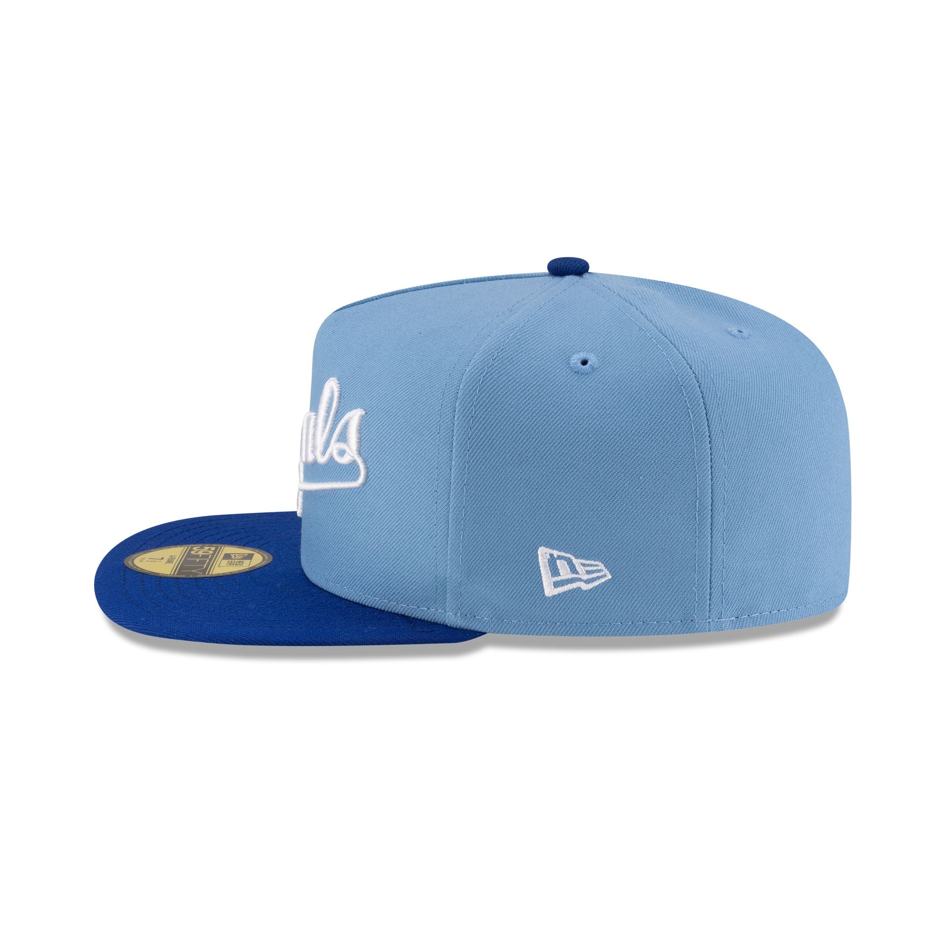 Just Caps Sky Blue Kansas City Royals 59FIFTY A-Frame Fitted Hat - Image 5