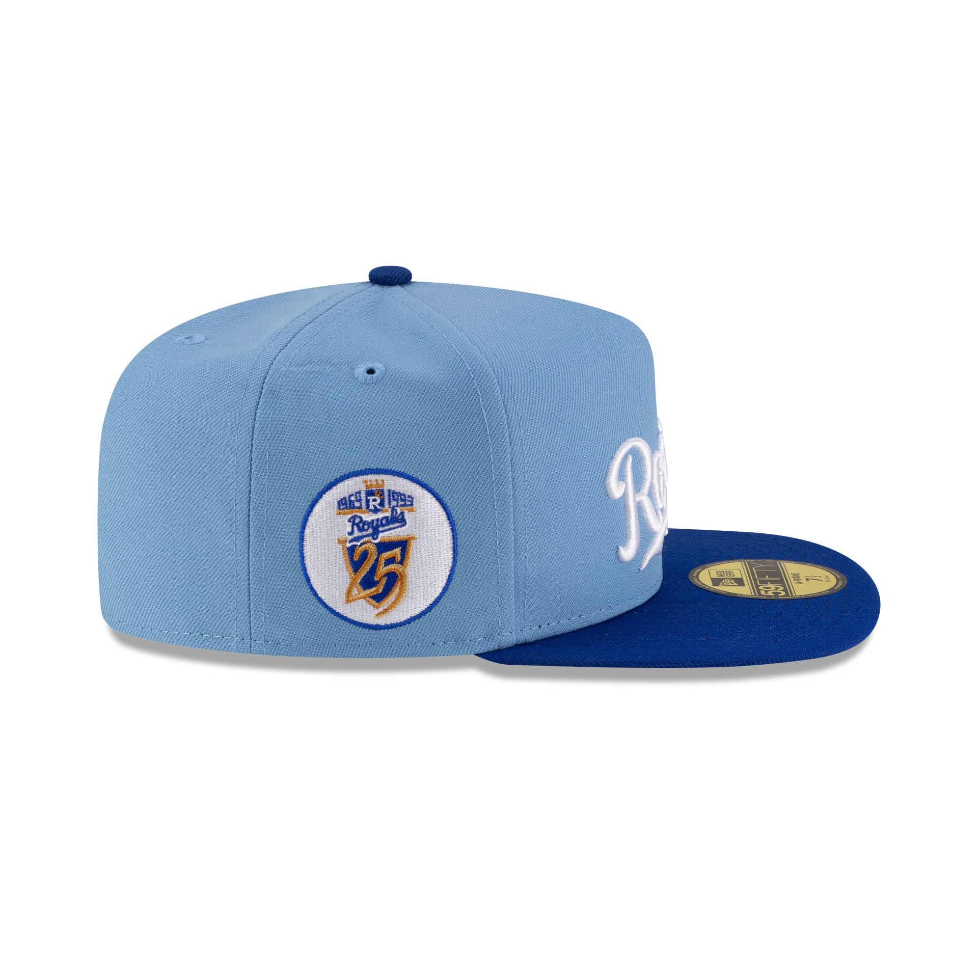Just Caps Sky Blue Kansas City Royals 59FIFTY A-Frame Fitted Hat - Image 4