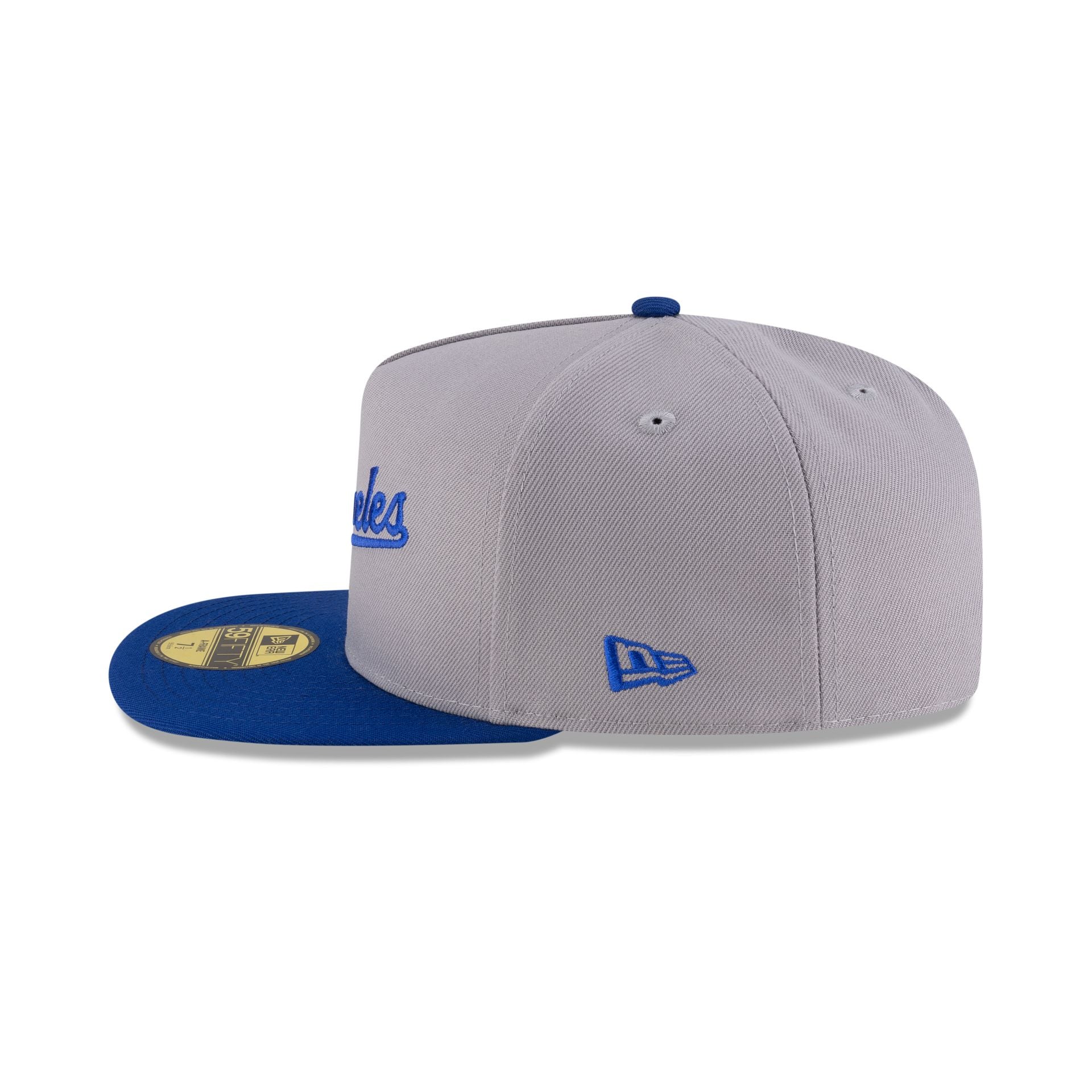 Just Caps League Sidepatch Gray Los Angeles Dodgers 59FIFTY A-Frame Fitted Hat - Image 5