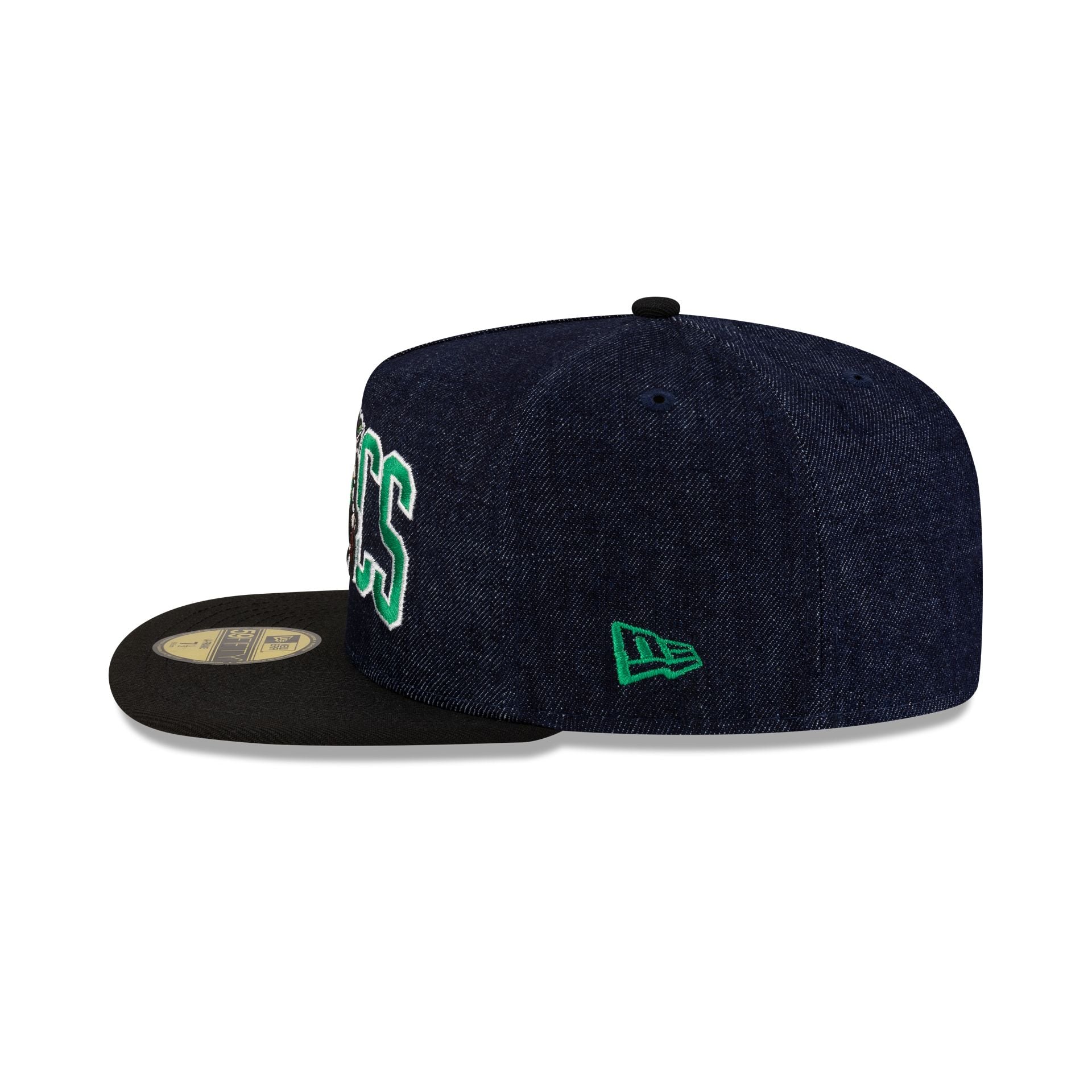 Boston Celtics Navy Denim 59FIFTY A-Frame Fitted Hat - Image 4