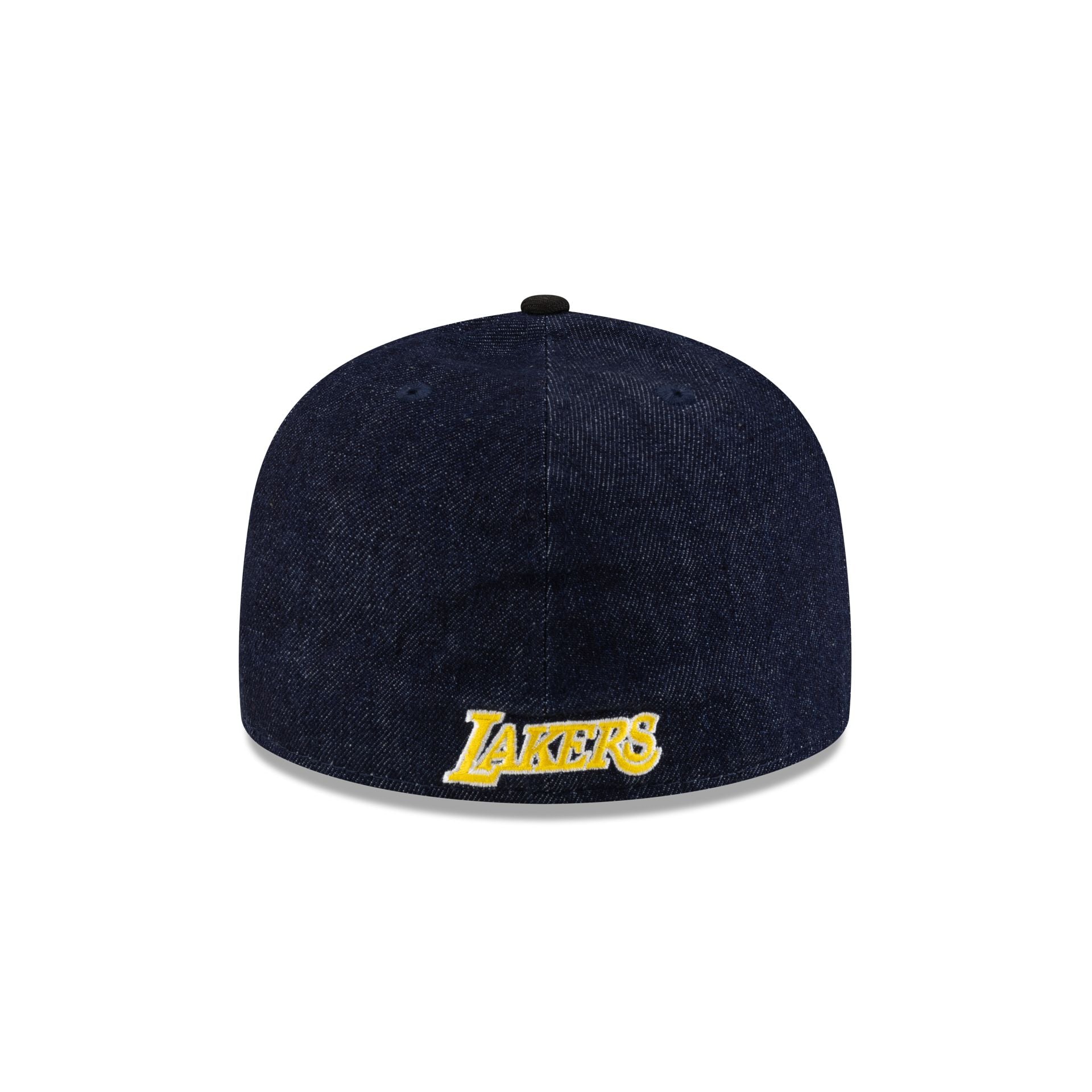 Los Angeles Lakers Navy Denim 59FIFTY A-Frame Fitted Hat - Image 6