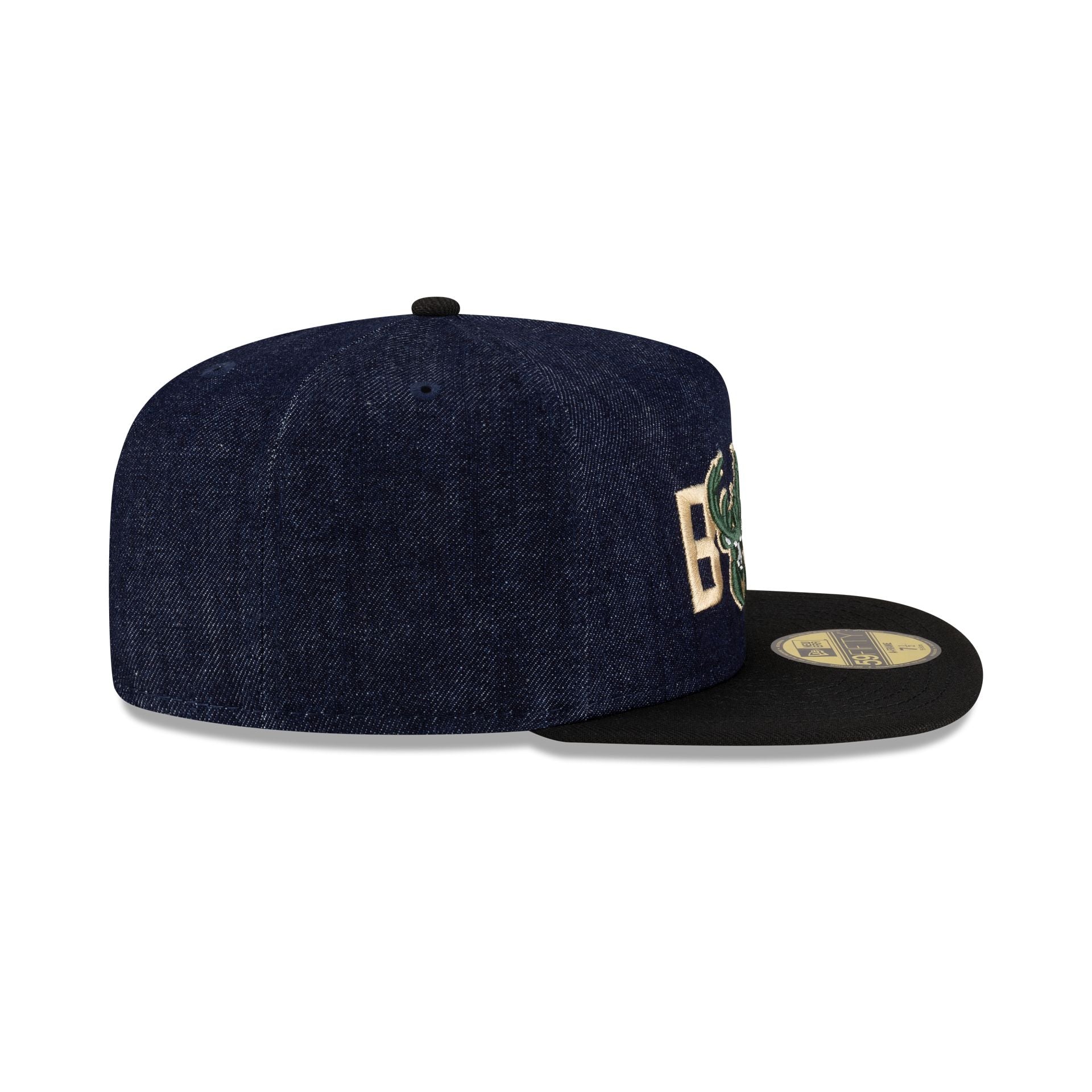Milwaukee Bucks Navy Denim 59FIFTY A-Frame Fitted Hat - Image 5