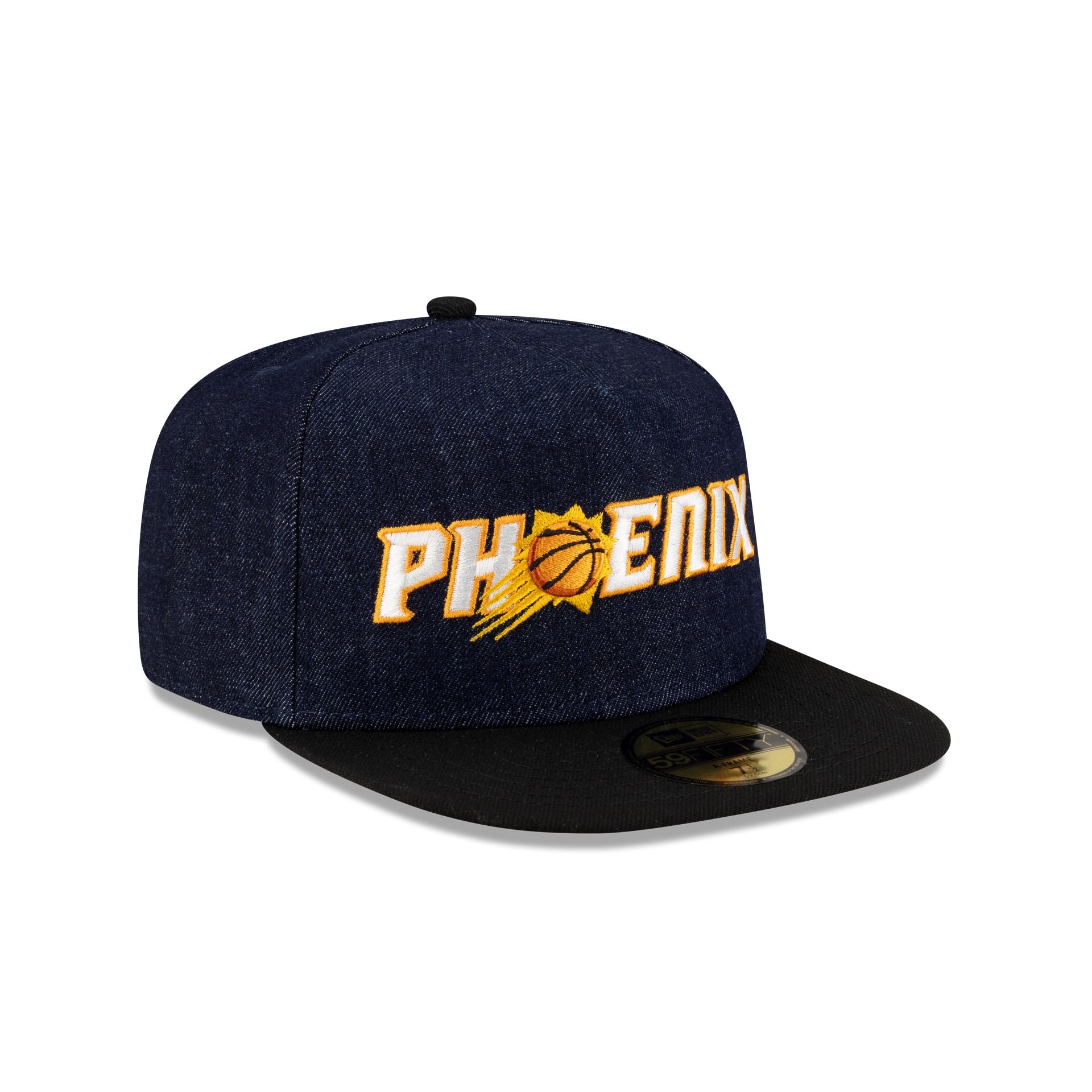 Phoenix Suns Navy Denim 59FIFTY A-Frame Fitted Hat - Image 3