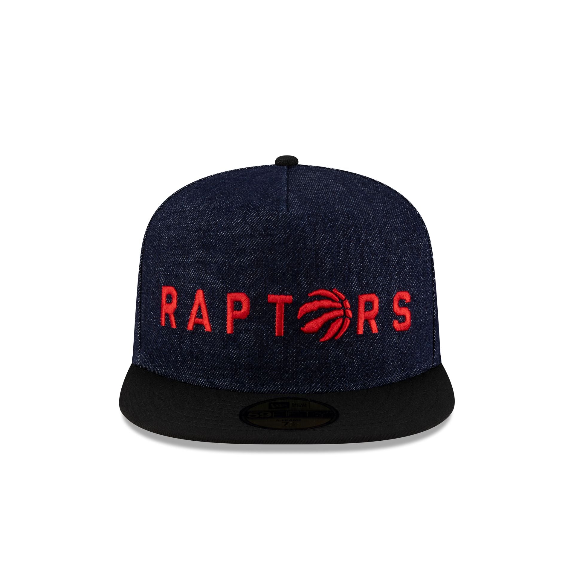 Toronto Raptors Navy Denim 59FIFTY A-Frame Fitted Hat - Image 2