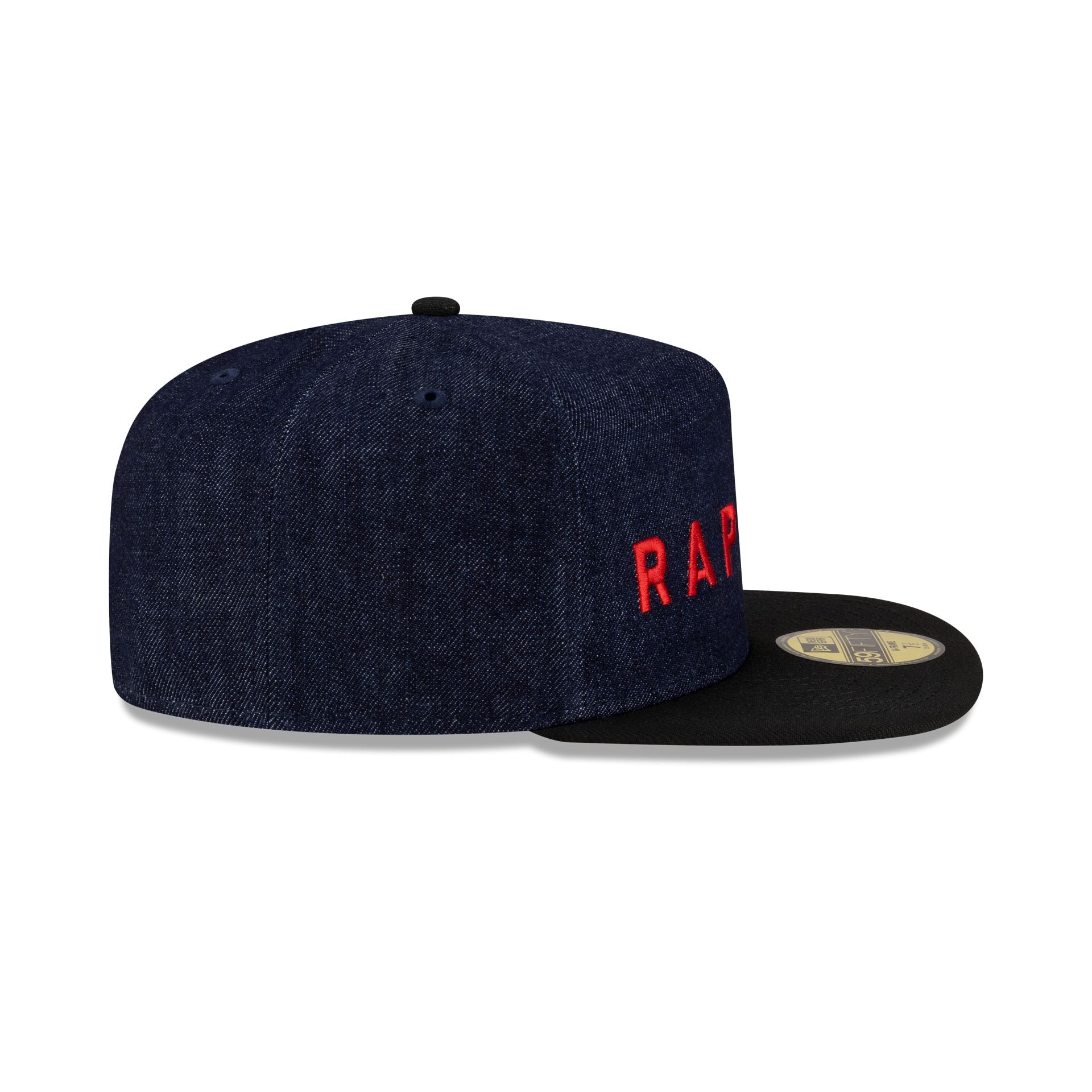 Toronto Raptors Navy Denim 59FIFTY A-Frame Fitted Hat - Image 5