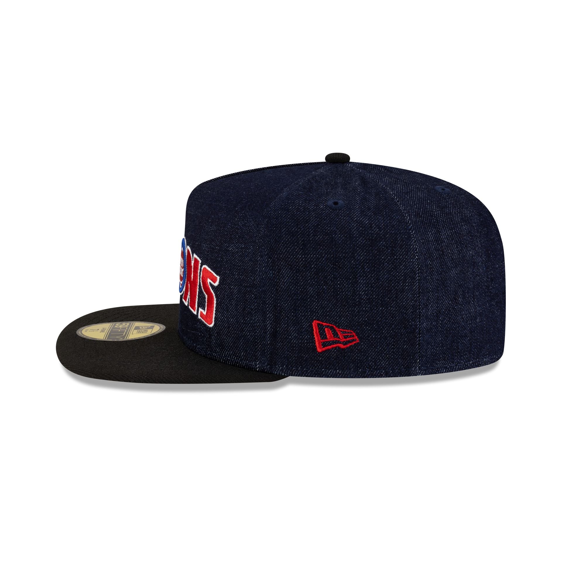 Detroit Pistons Navy Denim 59FIFTY A-Frame Fitted Hat - Image 4