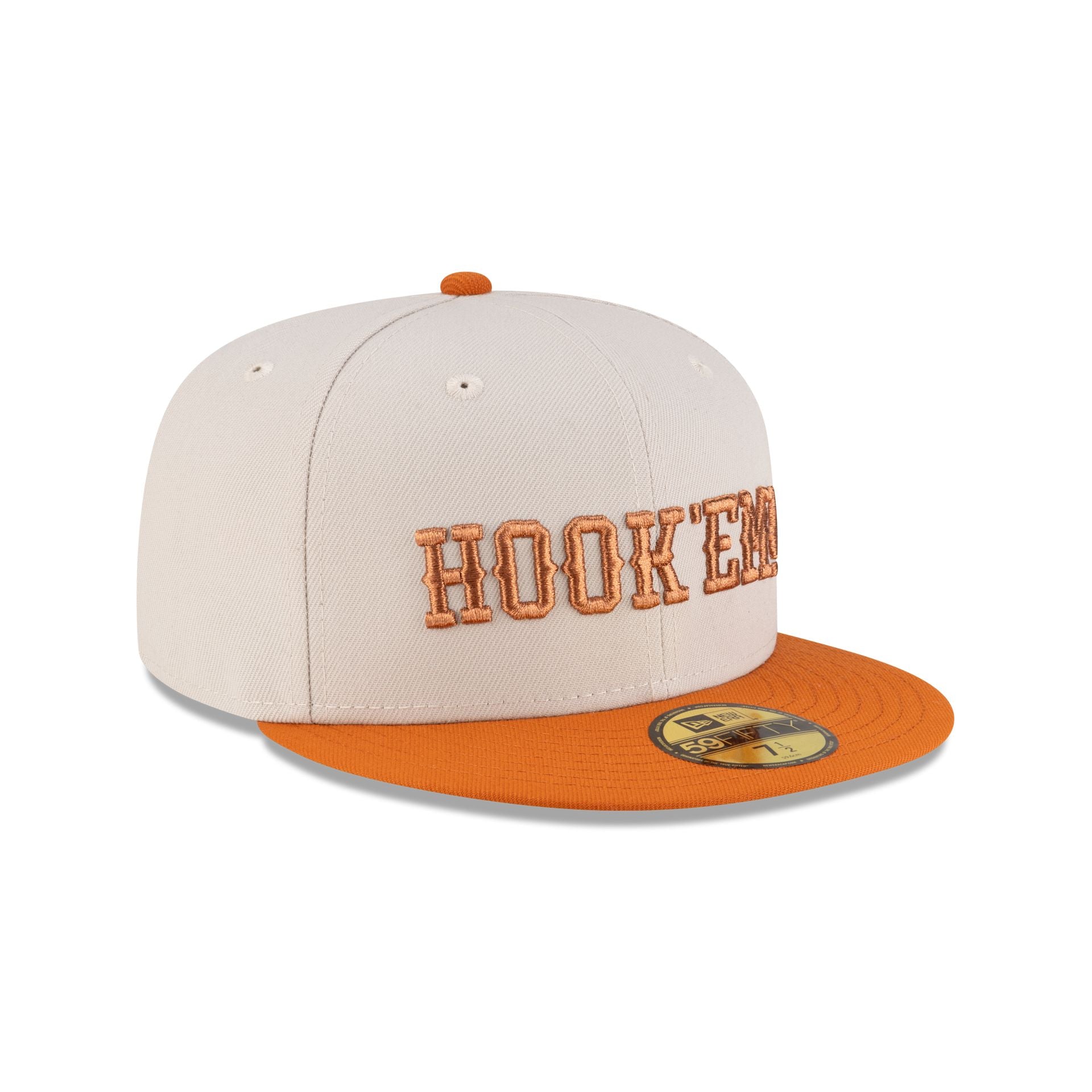Texas Longhorns Stone Hook 'Em 59FIFTY Fitted Hat - Image 3