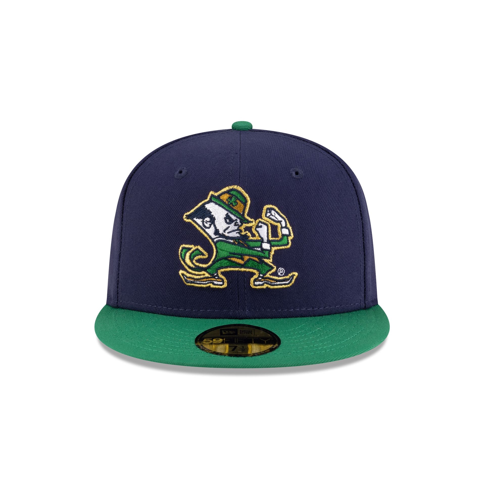 Notre Dame Fighting Irish Navy Kelly Green 59FIFTY Fitted Hat - Image 2