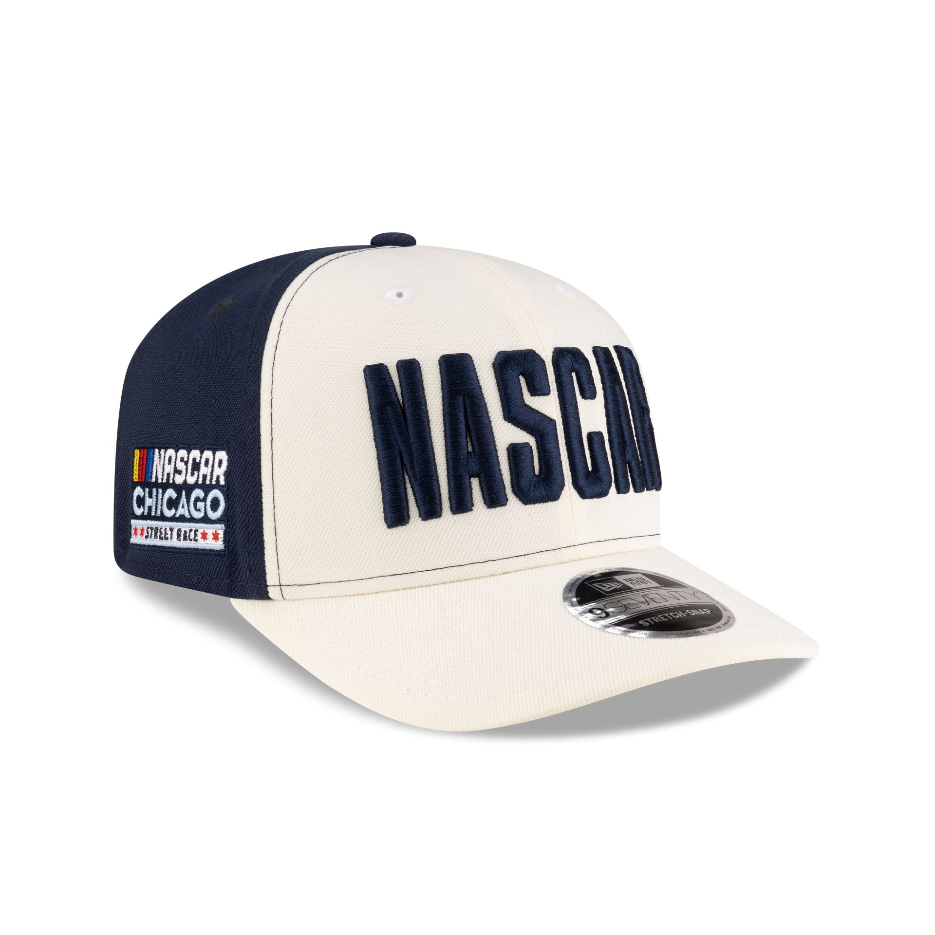 NASCAR Chicago Street Race Chrome Navy 9SEVENTY Stretch-Snap Hat