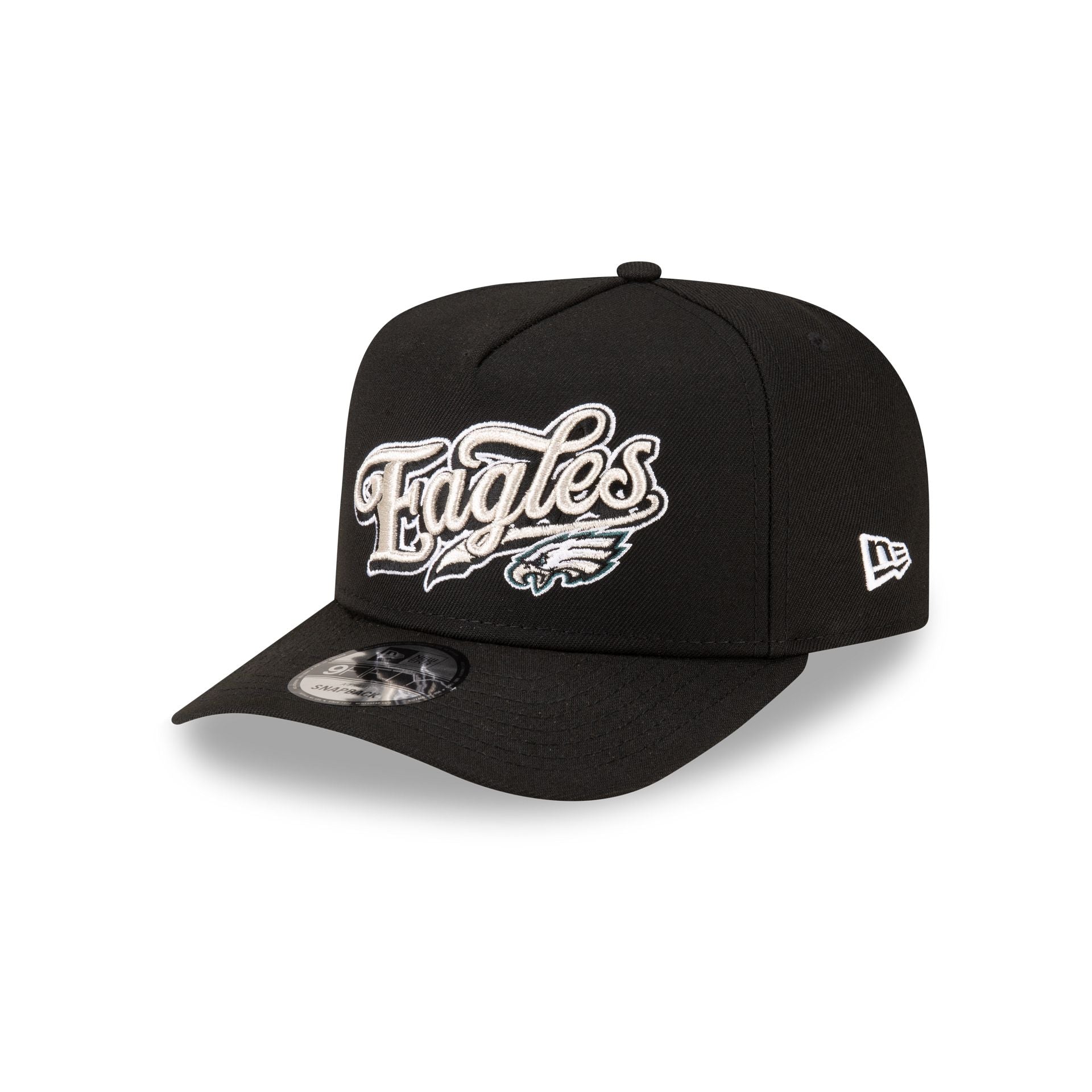 Born x Raised x Philadelphia Eagles Script Black 9FIFTY A-Frame Snapback Hat
