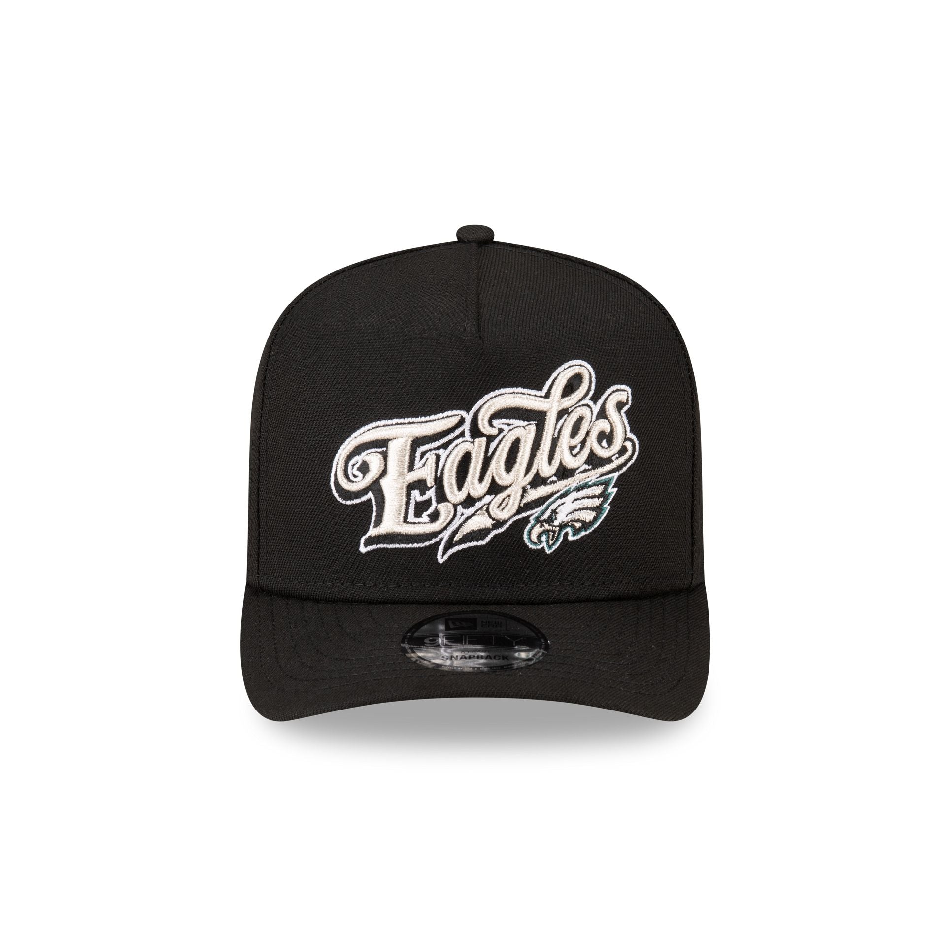 Born x Raised x Philadelphia Eagles Script Black 9FIFTY A-Frame Snapback Hat - Image 2