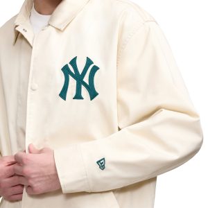 New York Yankees Ivory Coach Jacket