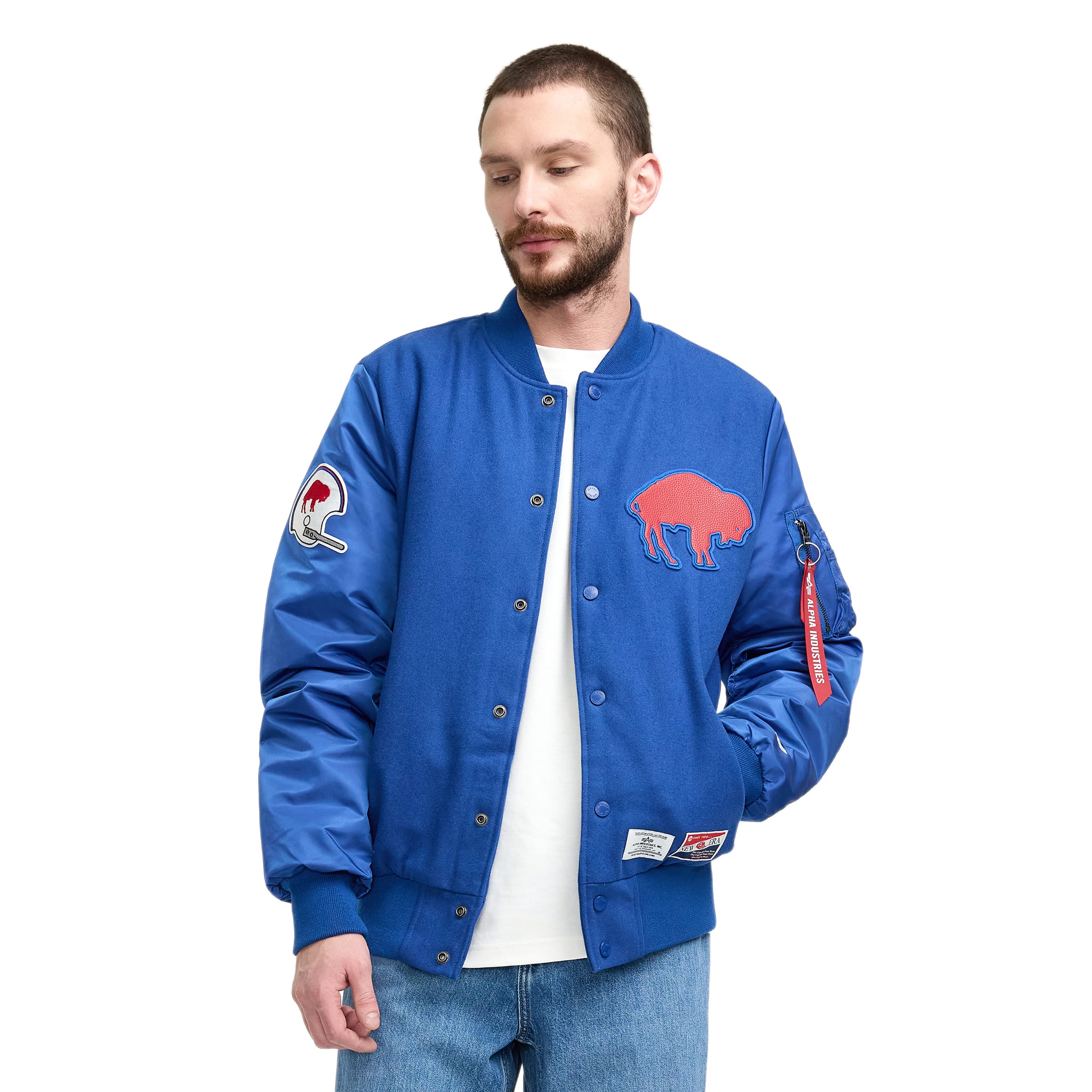 Alpha Industries x Dallas Cowboys MA-1 Wool Varsity Jacket - Image 2