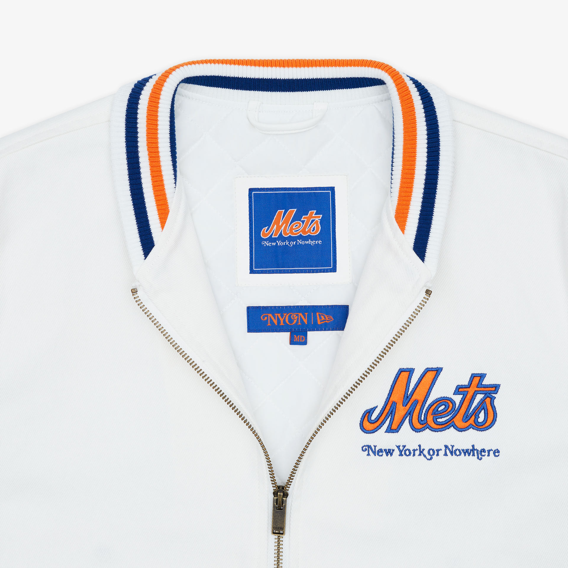 New York or Nowhere x New York Mets Youth White Jacket - Image 3